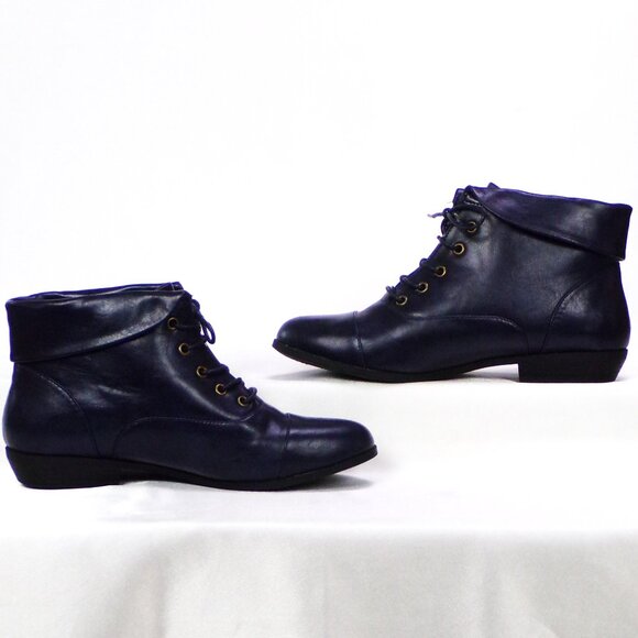 COMFORT VIEW 10M DARCY dark-blue low-heel ankle boots all synthetic materials - Picture 2 of 16